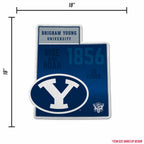 Rico Industries Ncaa Byu Cougars State Shape Shape Cut Pennant - Home And Living Room D  Cor - Soft Felt Ez To Hang