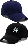 Goodfriends Unisex Baseball Cap Dark Blue And Black Free Size Cotton For Sports And Casual Wear All Seasons Adjustable Sport The