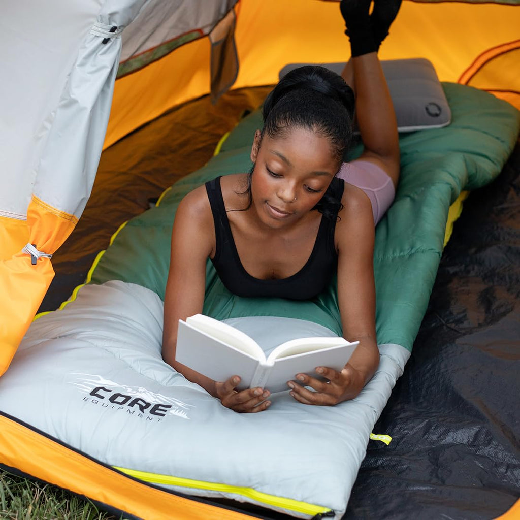Core Tent 4 Person For Outdoor Family, Hiking, And Backpacking | Portable Dome Camp Tent With Storage Pockets For Camping Access