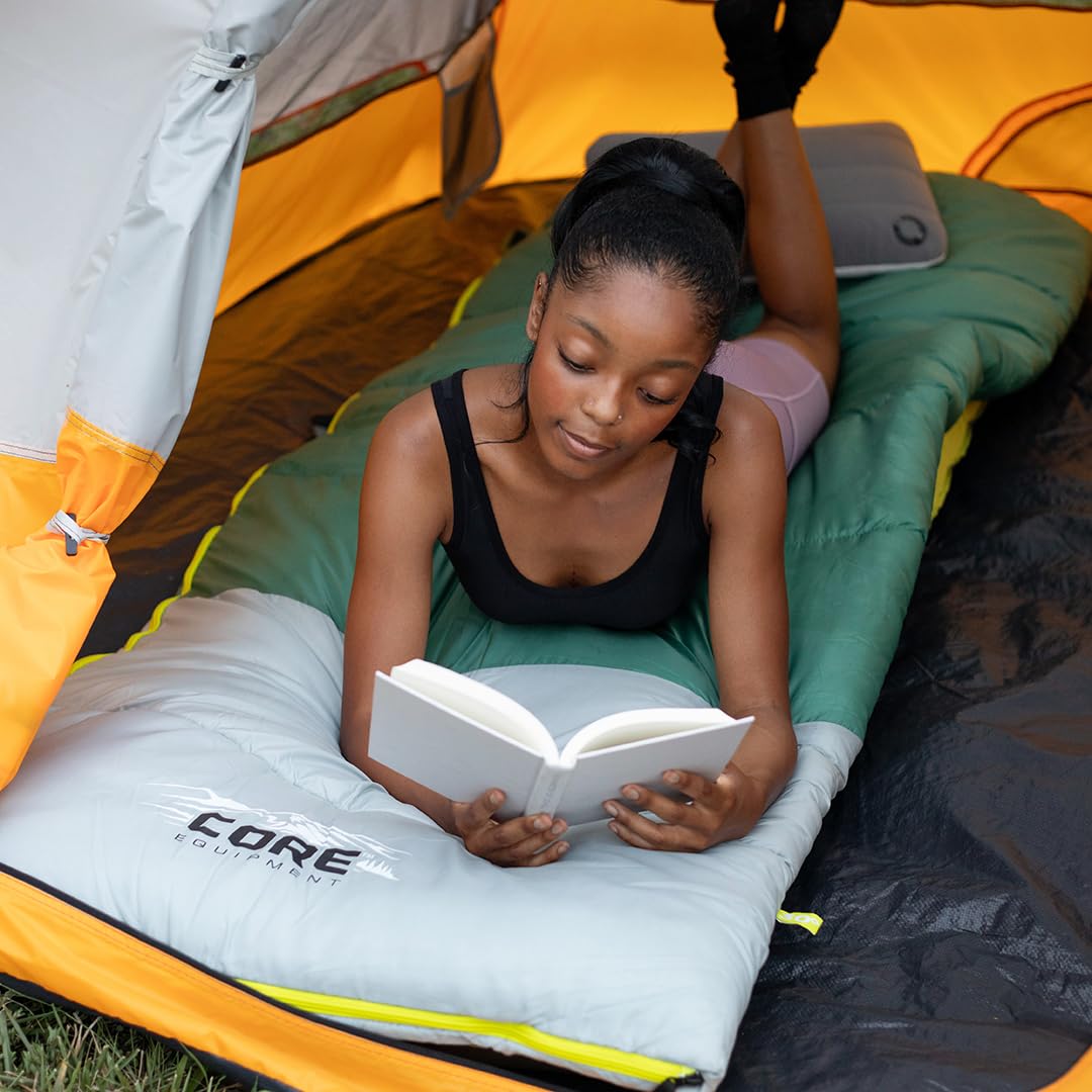Core Tent 4 Person For Outdoor Family, Hiking, And Backpacking | Portable Dome Camp Tent With Storage Pockets For Camping Access