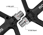 Rock Bros Mountain Bike Pedals Nylon Composite Bearing 9/16'' Mtb Bicycle Pedals With Wide Flat Platform Black