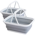 Yeto Collapsible Sink 2 Pack Outdoor Camping Picnic Basket 8L/2Gal Lightweight Portable Foldable Dish Washing Basin/Bucket With 