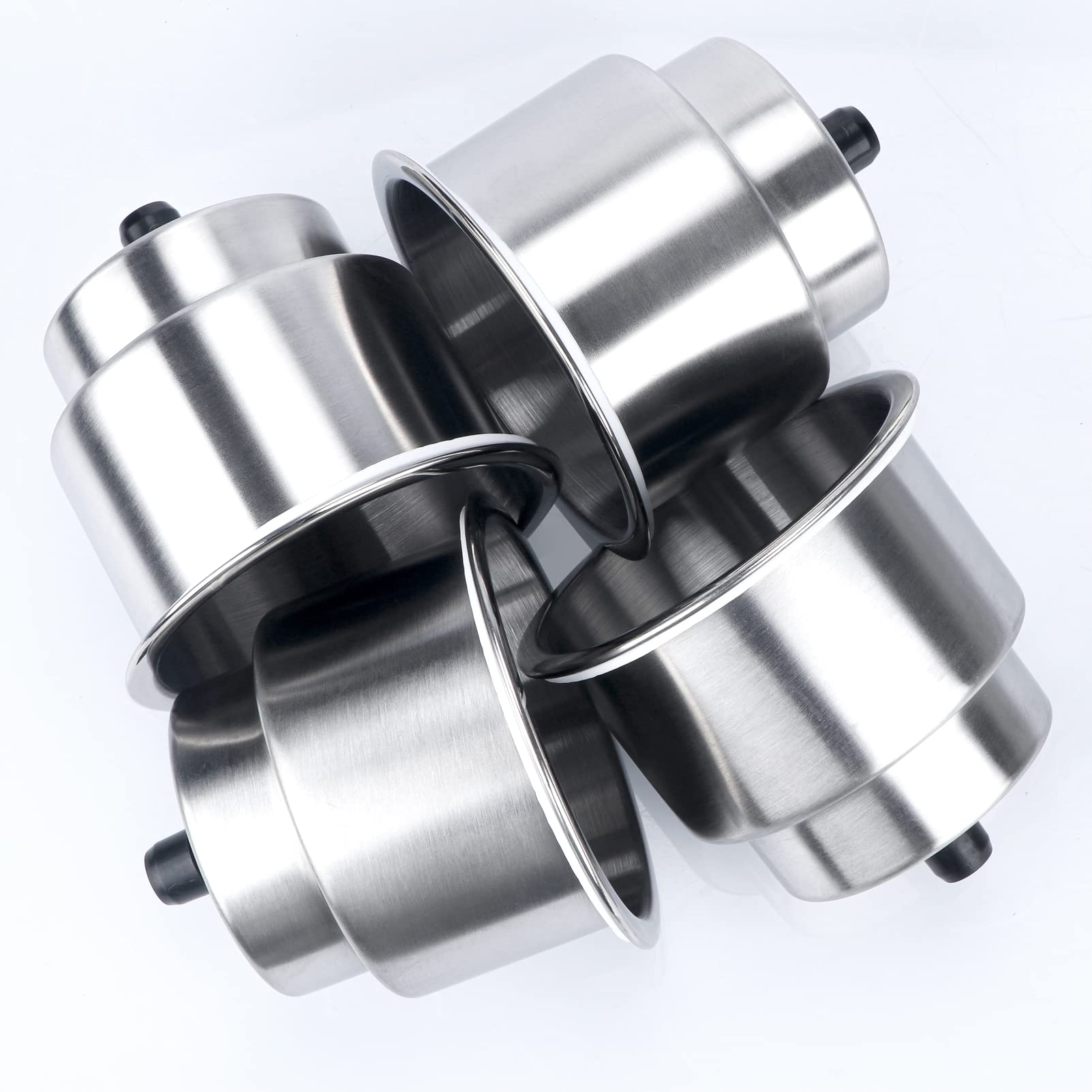 Marinebaby 4Pcs Stainless Steel Cup Drink Holder With Drain Marine Boat Cup Holder Insert Rv Camper