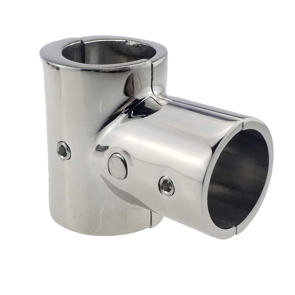 Nrc&Xrc Heavy Duty 316 Ss//Polished Boat Hand Rail Fitting- 90 Degree T/Tee Hinged/Split For 7/8'' Tube