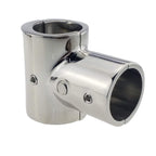 Nrc&Xrc Heavy Duty 316 Ss//Polished Boat Hand Rail Fitting- 90 Degree T/Tee Hinged/Split For 7/8'' Tube
