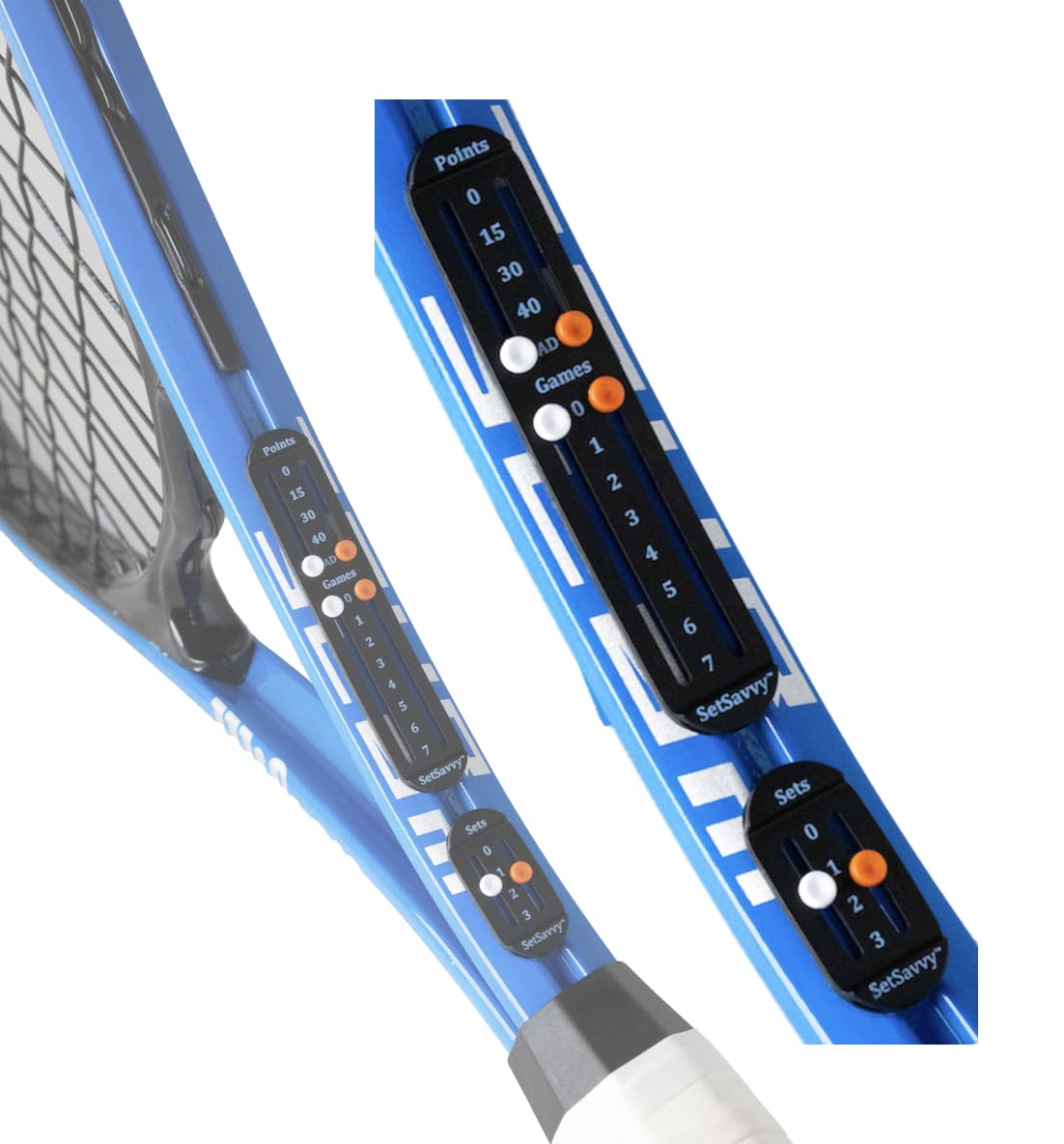 Tennis Score Keeper for Racket and Paddle, Tennis Score Counter, Small, Easy-to-Mount Point Tracker for Recording Points, Games,