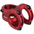 Spank Spoon 350 Stem,Red (Diameter 35Mm, Length: 35/43Mm, Rise: 0), Chamfered Bar Clamp, Ultra-Short Stack Height, Bicycle Stem,