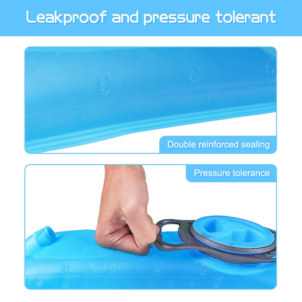 2L Hydration Bladder 2 Liter 70Oz Water Bladder Reservoir Leak Proof Water Storage Bladder Bag With Insulated Tube, Hydration Pa