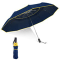Kalolary 62 Inch Automatic Golf Umbrella Extra Large Folding Umbrella Windproof Compact Umbrella Double Canopy Umbrella Travel F