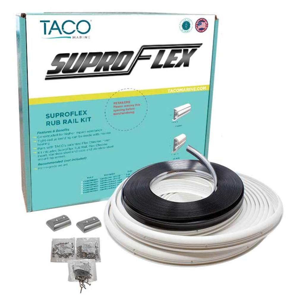 Taco Marine V11-9960Bbk60-2 Suproflex Rub Rail Kit - 60' X 1-19/32'' X 25/32'', Black