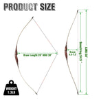 Kainokai 58 Laminated Recurve Bow,Amercian Hunting Bow Archery Bow 20-60Lbs (30Lbs, Left Hand)