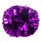 Hooshing 2Pcs Purple Pom Poms Cheerleading With Baton Handle Cheering For Girls Team Spirit Sports Dance Cheering