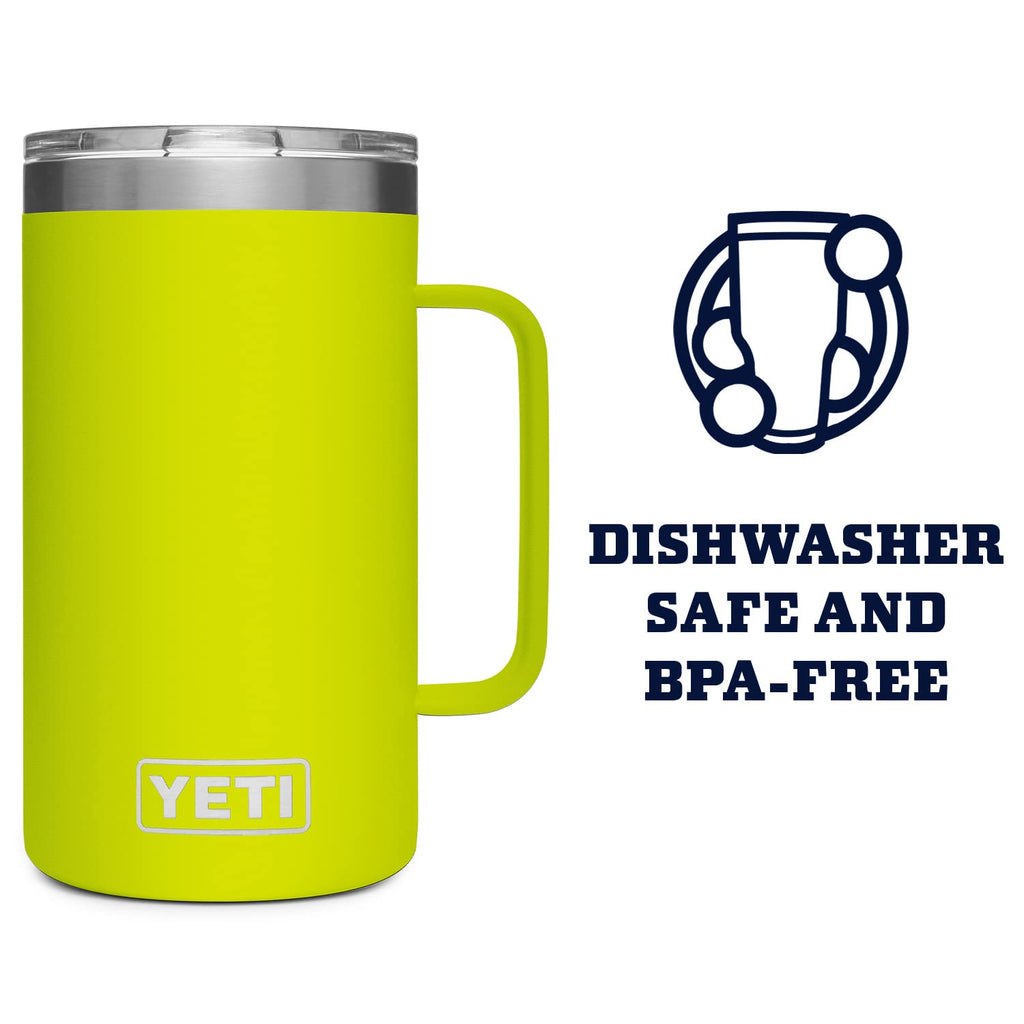 Yeti Rambler 24 Oz Mug, Vacuum Insulated, Stainless Steel With Magslider Lid, Chartreuse