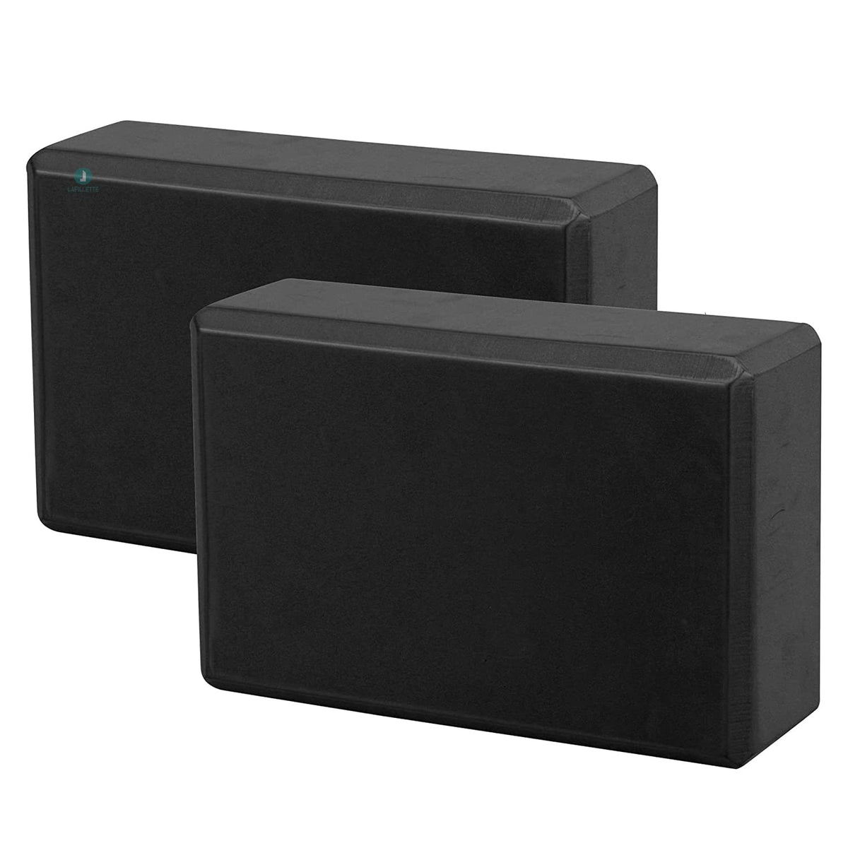 Lafillette Yoga Blocks, Eva Foam Soft NonSlip Yoga Brick For Yoga, Pilates, Meditation, Aid Balance, Fitness (Black)