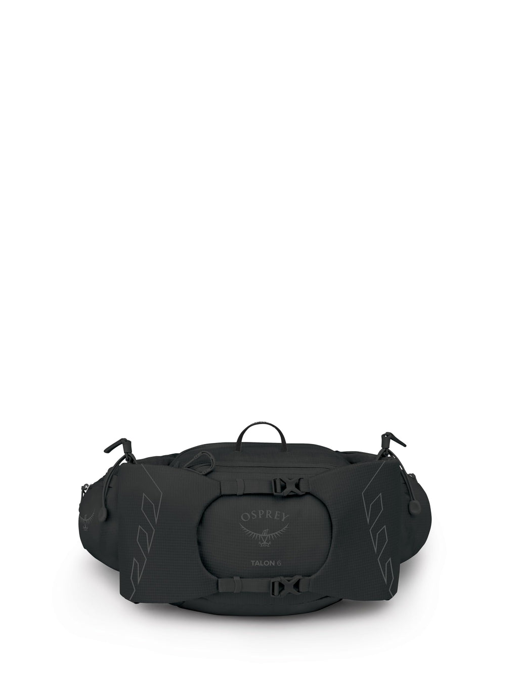 Osprey Talon 6L Mens Lumbar Hiking Waist Pack - Fanny Pack with Water Bottle Holders, Black/Coal Grey