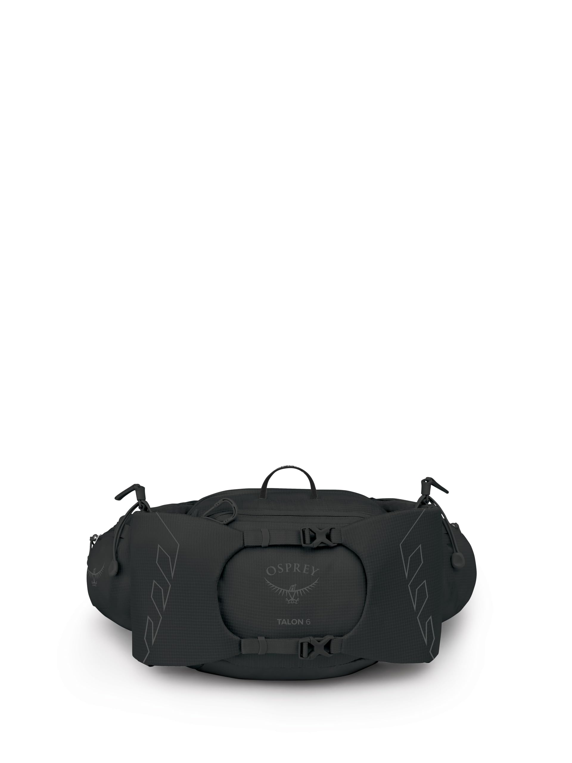 Osprey Talon 6L Mens Lumbar Hiking Waist Pack - Fanny Pack with Water Bottle Holders, Black/Coal Grey