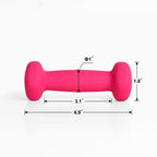 Lionscool Neoprene Coated Dumbbell Weights (Rose Pink 1Lb Pair)