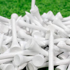 Mykuja Bamboo Golf Tee 2-1/8 Inch Pack Of 100 (54Mm White)