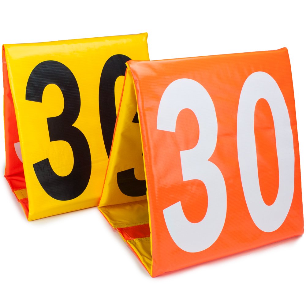 Day & Night Football Yard Markers, Full Set Of 11 By Crown Sporting Goods