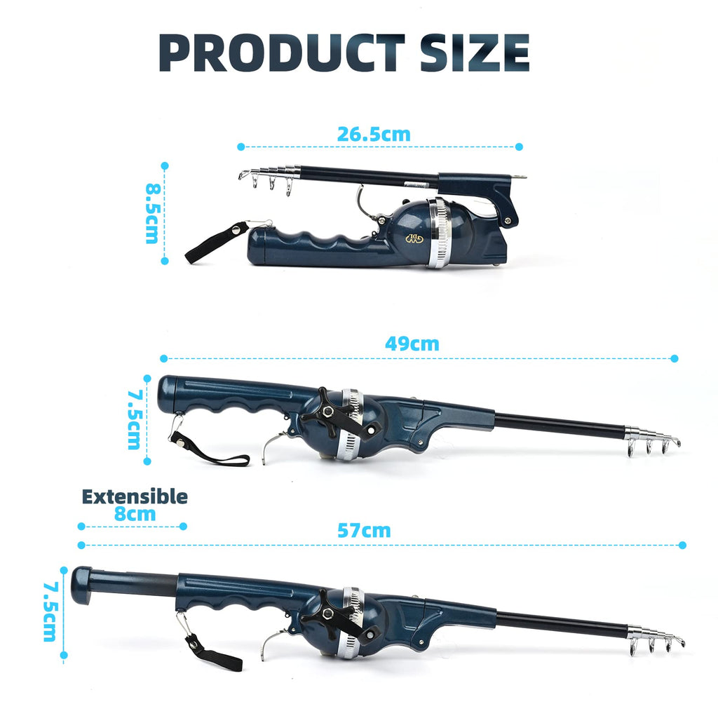 Blisswill Fishing Gear Telescopic Fishing Rod Combo With Reel And Line