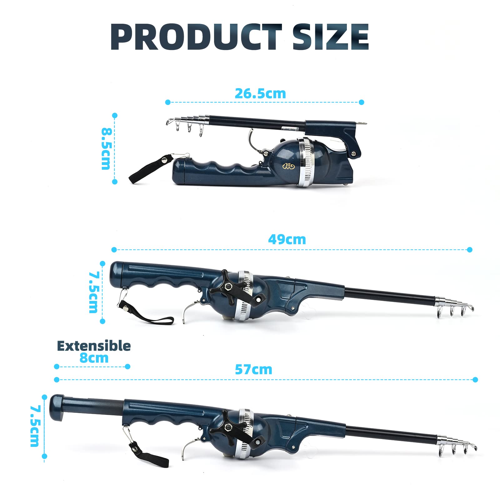 Blisswill Fishing Gear Telescopic Fishing Rod Combo With Reel And Line