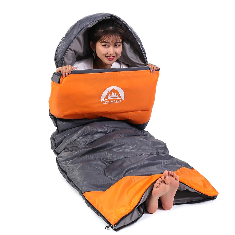 Swtmerry Sleeping Bag 3 Seasons (Summer, Spring, Fall) Warm & Cool Weather - Lightweight,Waterproof Indoor & Outdoor Use For Kid