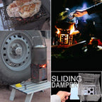 Firebox Bushcraft Camp Stove Kit - Wood Burning/Multi Fuel - Collapsible/Folding - Portable Campfire - Model Gen 2 5 Inch / G2-5