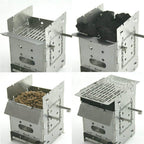 Firebox Bushcraft Camp Stove Kit - Wood Burning/Multi Fuel - Collapsible/Folding - Portable Campfire - Model Gen 2 5 Inch / G2-5