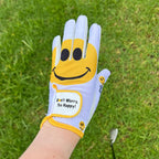 Giggle Golf Women'S Golf Glove (Medium, Worn On Left Hand, Happy Face (New))