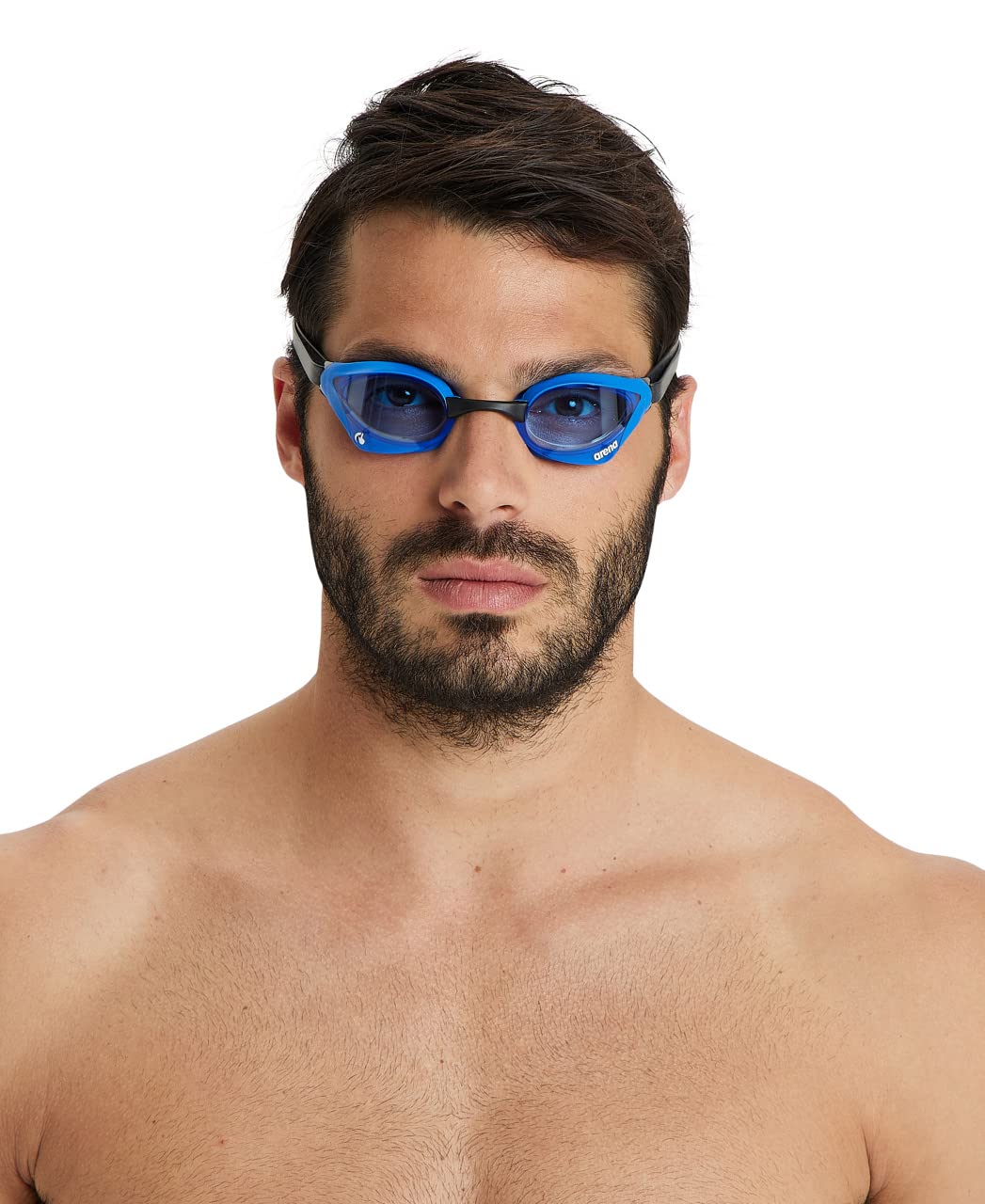 Arena Unisex Cobra Core Swipe Anti-Fog Racing Swim Goggles For Men And Women Polycarbonate Non-Mirror Lens, Smoke/Red