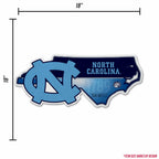 Rico Industries Ncaa North Carolina Tar Heels State Shape Shape Cut Pennant - Home And Living Room D  Cor - Soft Felt Ez To Hang
