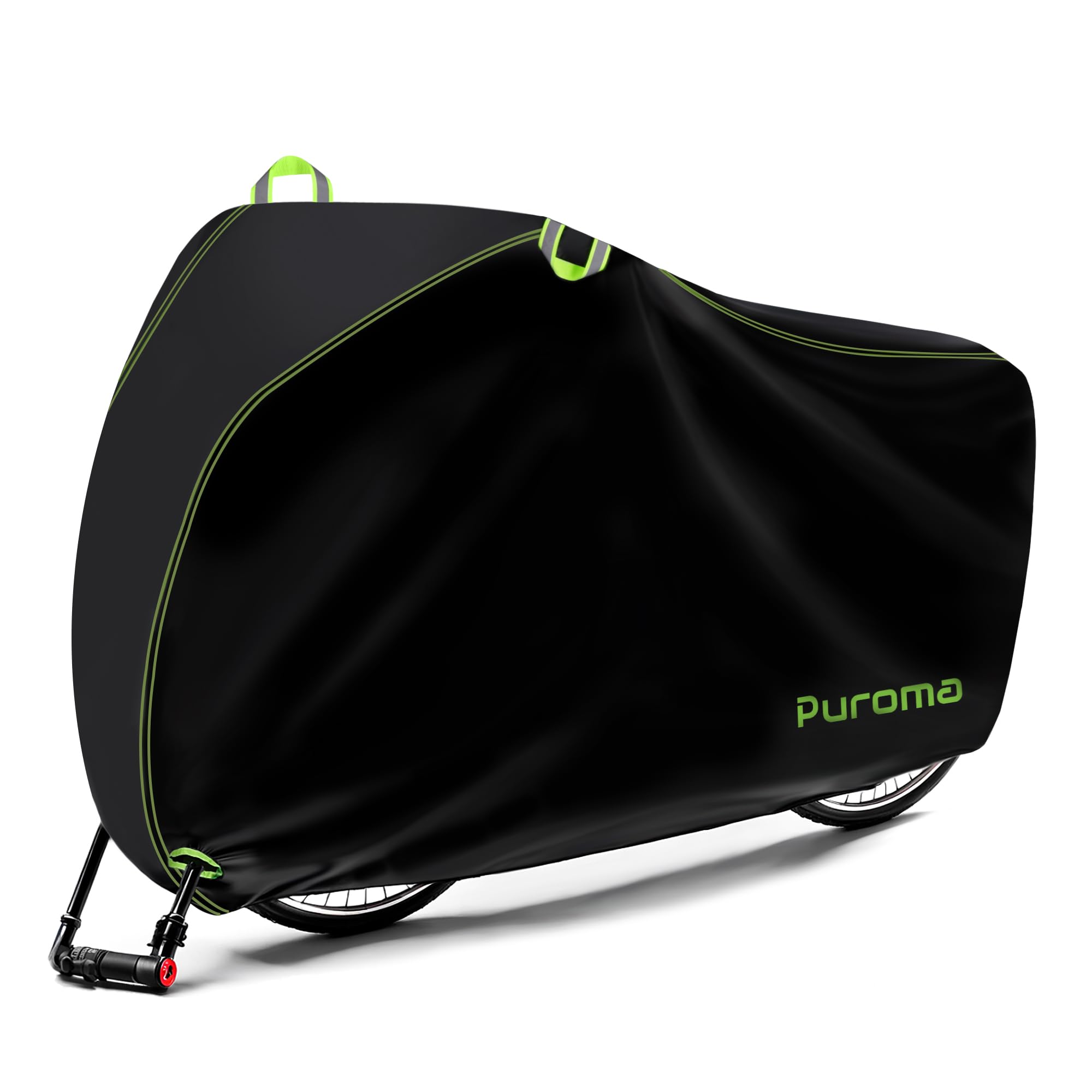 Puroma Bike Cover for 1/2/3 Bikes, 210D Waterproof Outdoor Storage Bicycle Covers Rain Sun UV Dust Wind Proof with Lock Hole for