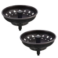 Kone Kitchen Sink Stopper And Strainer 2 Pack Oil Rubbed Bronze Sink Basket Strainer Replacement For Standard 3-12 Inch Drain, S