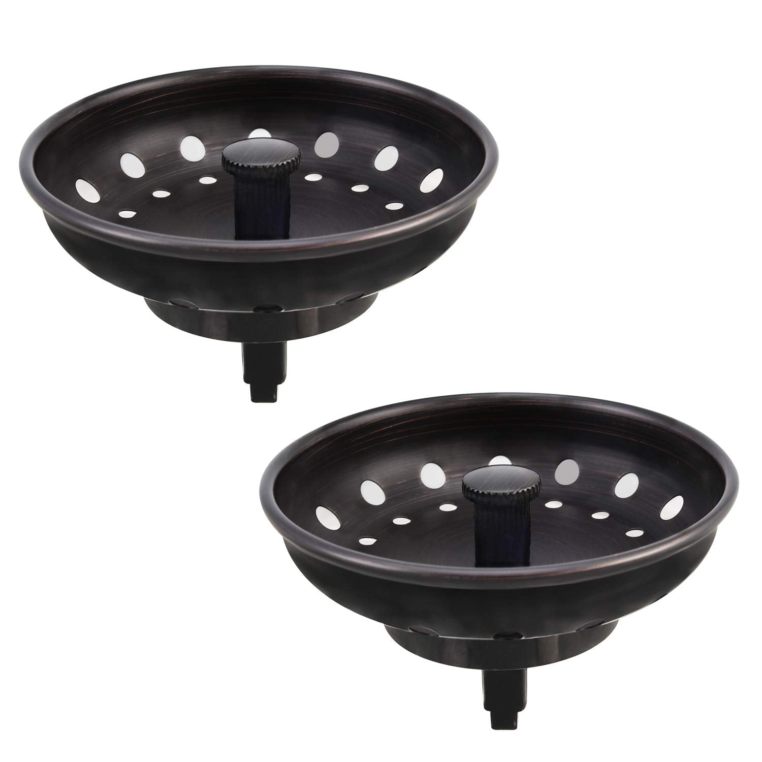 Kone Kitchen Sink Stopper And Strainer 2 Pack Oil Rubbed Bronze Sink Basket Strainer Replacement For Standard 3-12 Inch Drain, S