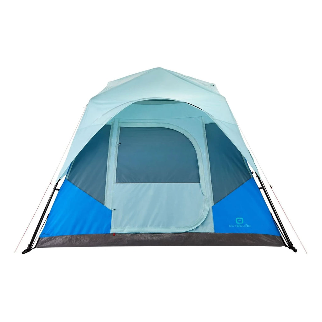 Outbound Quickcamp 6 Person 3 Season Lightweight Cabin Style Tent With A Heavy Duty 600 Mm Coated Rainfly, Front Canopy, And Car