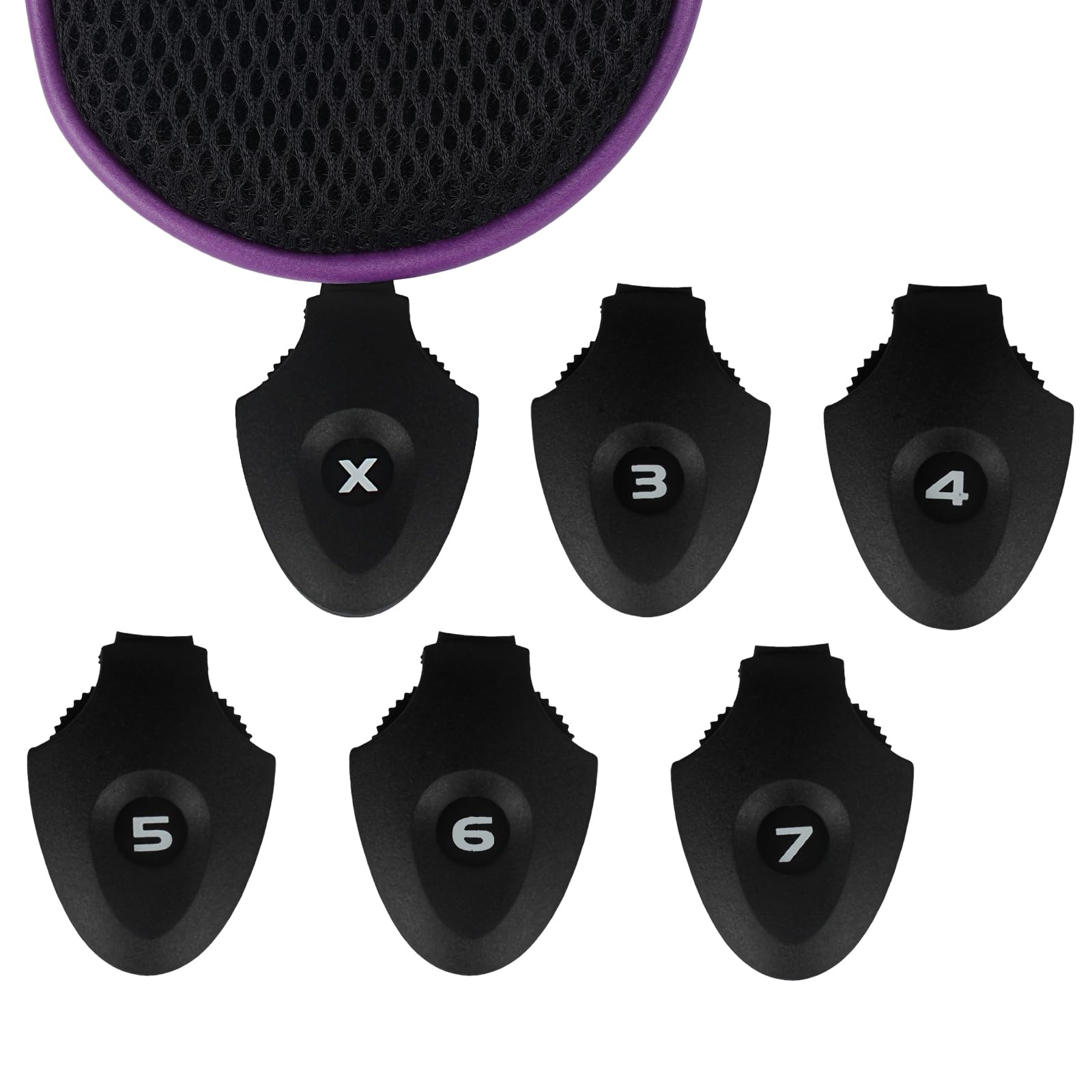 Andux 4 Pack Long Neck Golf Hybrid Club Head Covers Dial No. Tag Ctmt-01 Purple