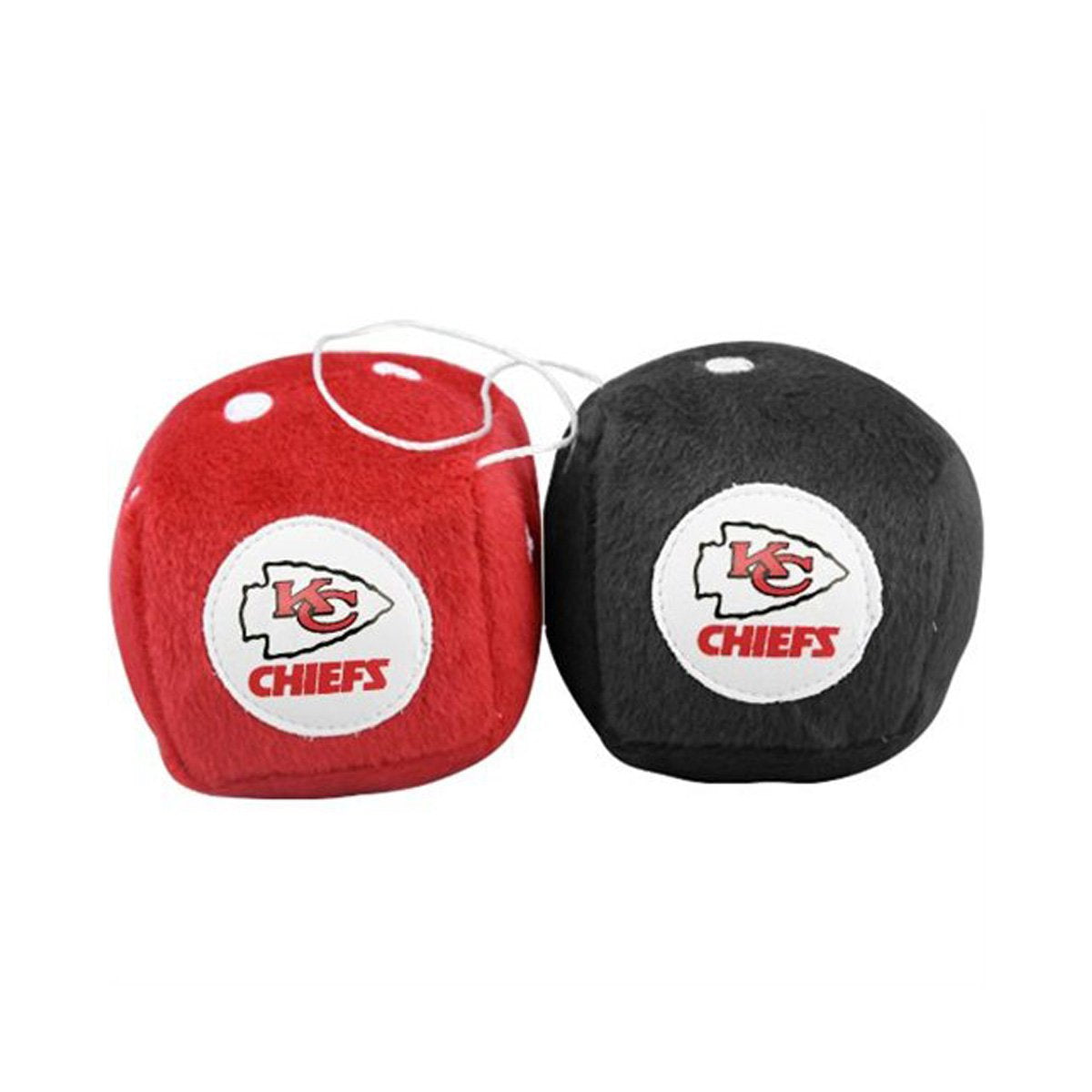 Fremont Die NFL Kansas City Chiefs 3 Fuzzy Dice, 3, Team Colors