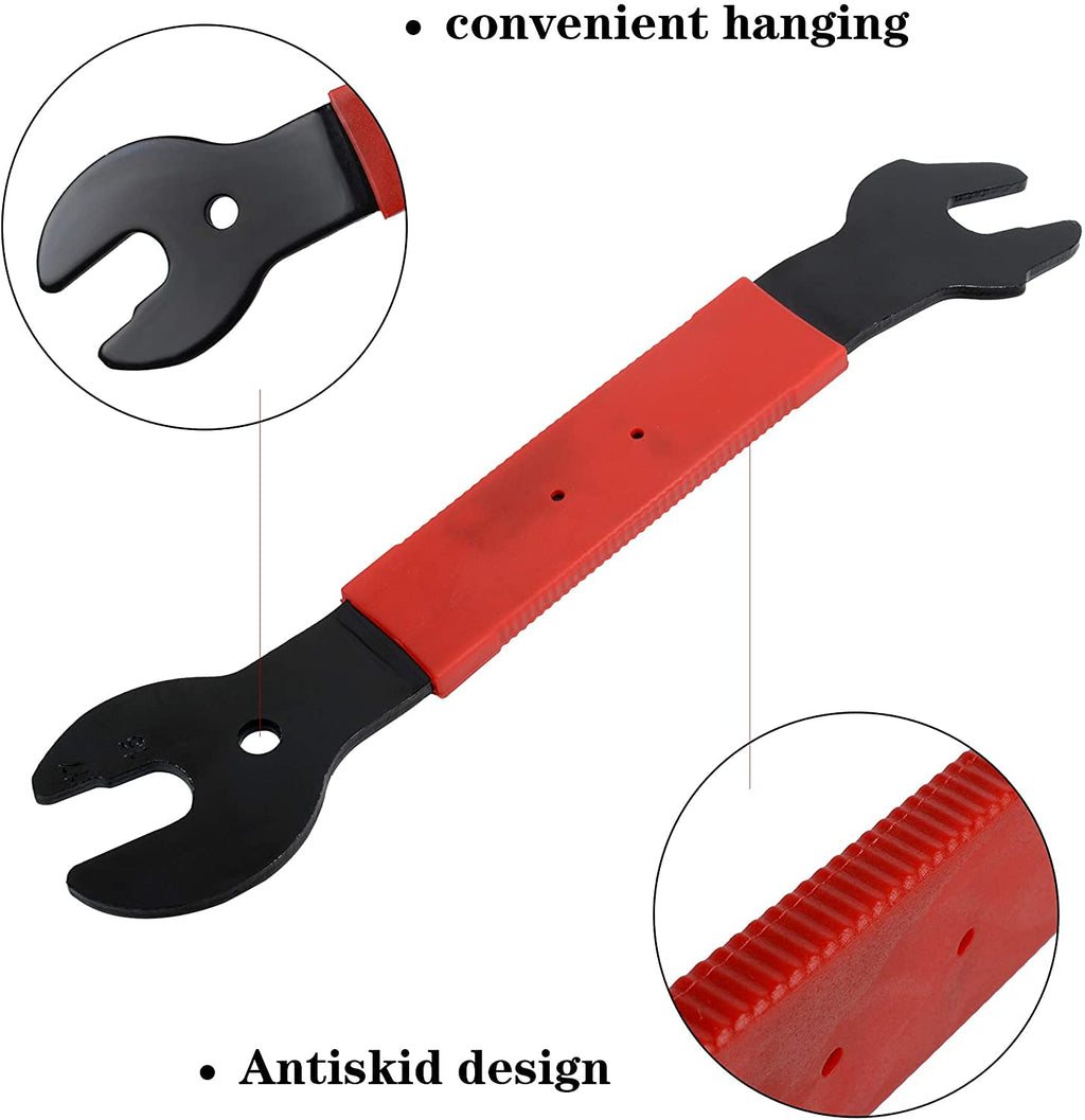 Pedal Wrench Double Sided Bicycle Pedal Removal 15/16/17Mm Bike Spanner Home Mechanic Pedal Repair Tool With Long Hand Comfortab