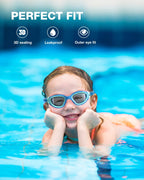 Zionor Kids Swim Goggles, G1Mini Se Anti-Fog Crystal Clear Swimming Goggles For Kids Age 6-14, Leak Proof Kids Swimming Goggles