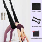 Waist Back Leg Stretcher Strap, Backbend Training Inversion Strap With Door Anchor, Flexibility Trainer Stretching Equipment Ass