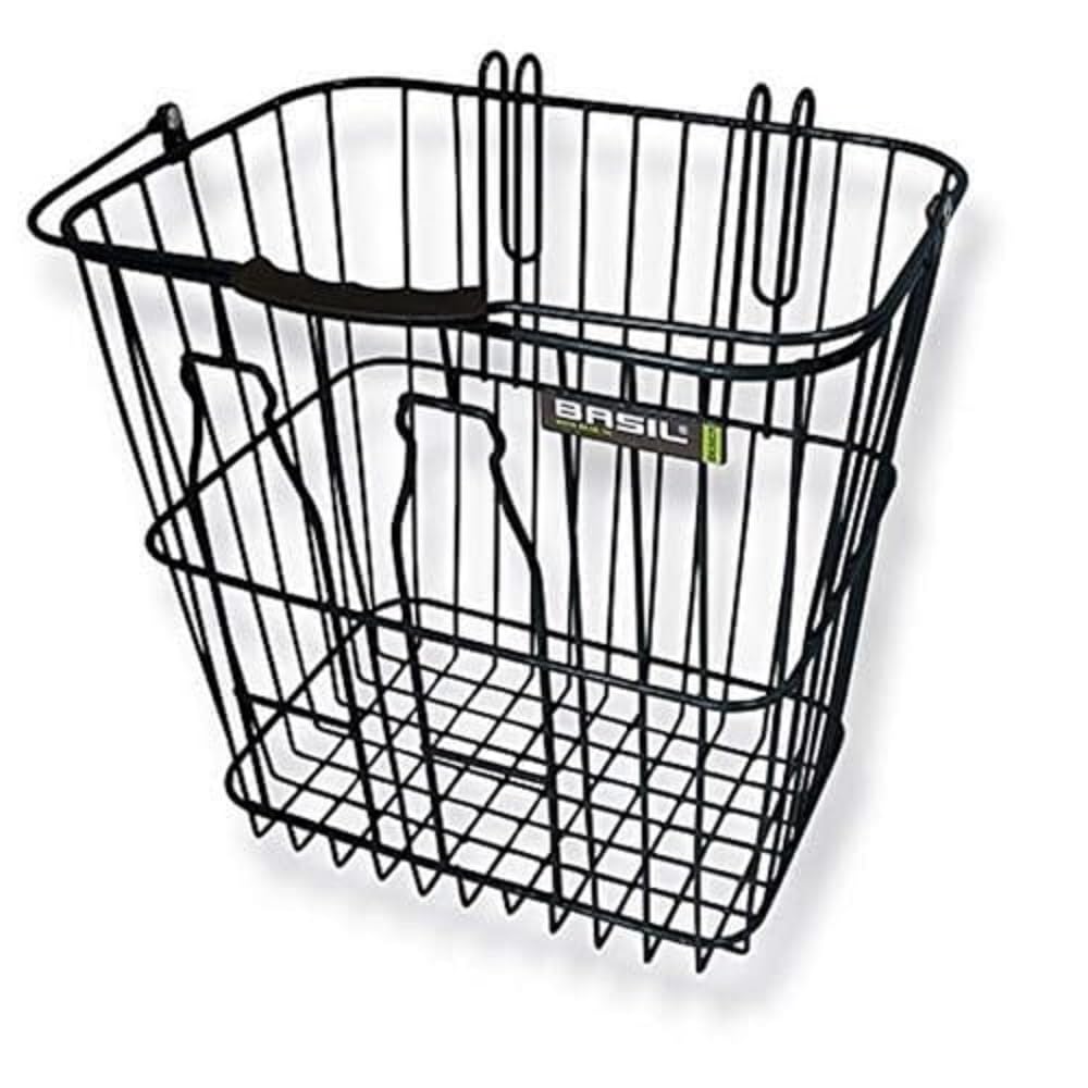 Basil Memories Bottle Rear Bicycle Basket - Black