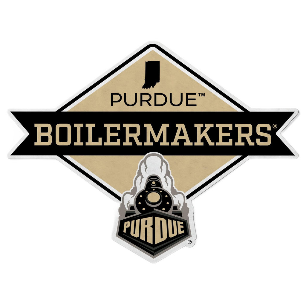 Rico Industries Ncaa Purdue Boilermakers Diamond Shape Cut Pennant - Home And Living Room D  Cor - Soft Felt Ez To Hang 20.5 X 1