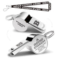 Qibajiu Whistles With Lanyard,Letterb, Coach Whistle, Football Gifts, Football Soccer Hockey Basketball Volleyball Baseball Coac