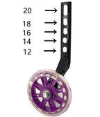 Yjia A Pair Of Children'S Bicycle Riding Flash Silent Training Wheels, Suitable For 12-20 Inch Single Speed Bicycles (Purple)