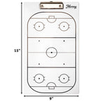 Murray Sporting Goods Dry Erase Coaches Clipboard | Double-Sided Dry Erase White Board (Hockey)
