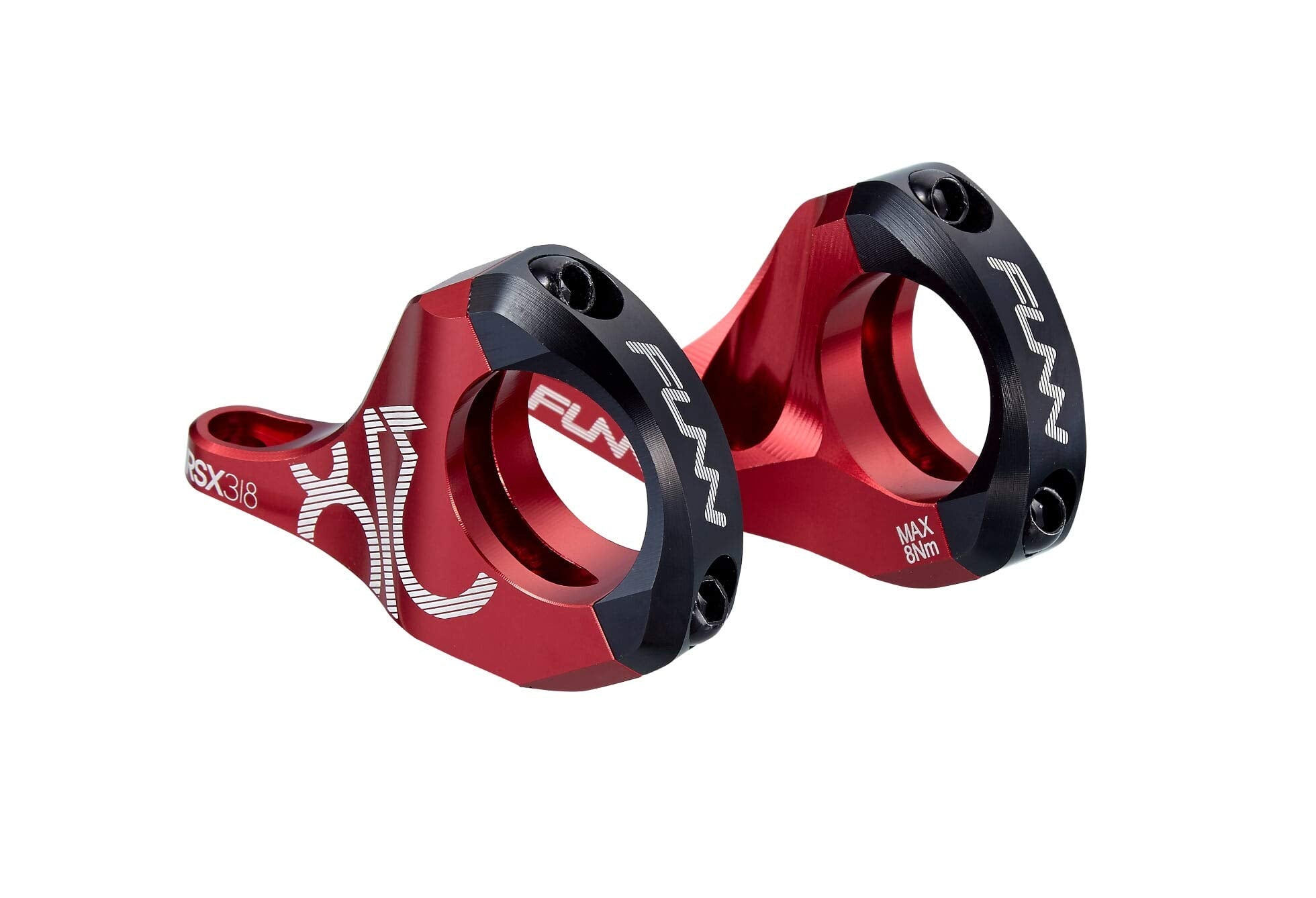 Funn RSX Mountain Bike Direct Mount Bike Stem with 31.8mm Bar Clamp, 2 Pieces Lightweight Split Design for Dual Crown Forks, Adj