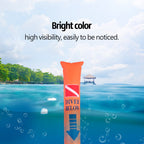 Inflatable Safety Sausage Tube, Scuba Surface Marker Buoy Diving Underwater Signal Flag Tube Snorkeling Storage Bag Dive Reel Hi