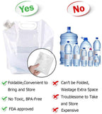 Supant 4 X 5 Litres/5.3 Gal Collapsible Water Jug Container, Freezable, Bpa Free Plastic Water Carrier Tank, Outdoor Folding Wat