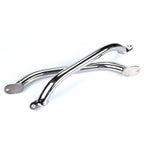 2Pcs Boat Handrail Grab Handle Polished Stainless Steel Round Tube - 12'' Long Marine Grab Handle