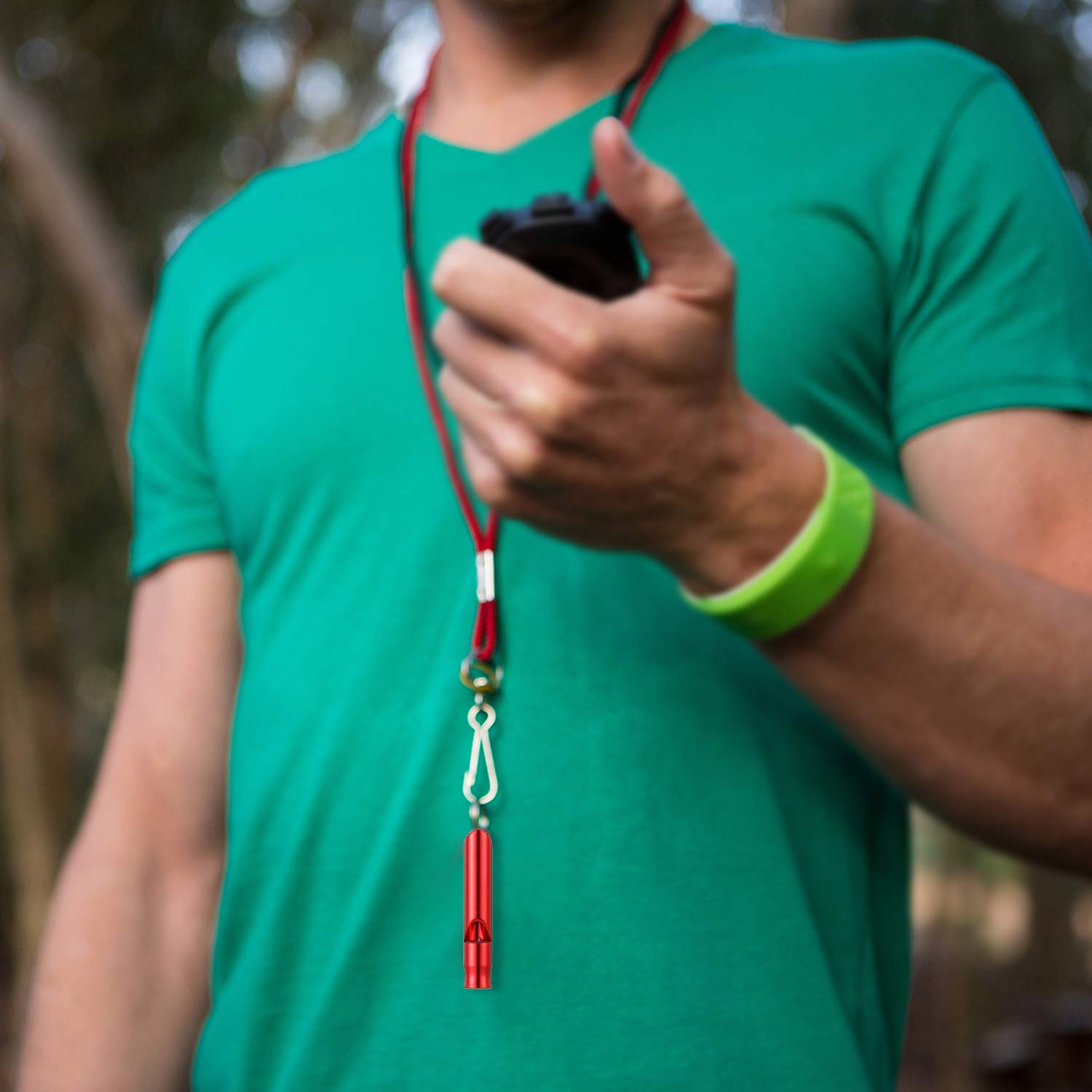 49 Pieces Emergency Whistle With Keychain, Aluminum Keychain Whistle Emergency Survival Whistle Key Chain For Outdoor Camping Hi